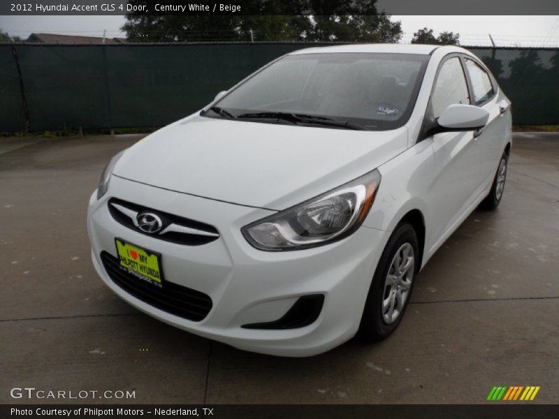 Century White / Beige 2012 Hyundai Accent GLS 4 Door