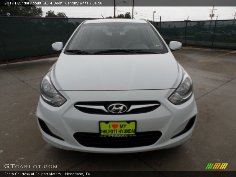 Century White / Beige 2012 Hyundai Accent GLS 4 Door