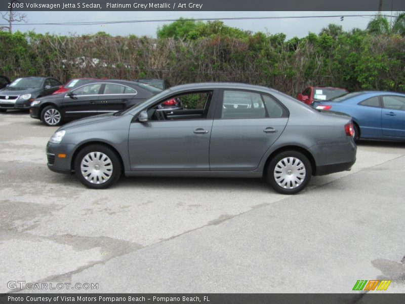Platinum Grey Metallic / Art Grey 2008 Volkswagen Jetta S Sedan