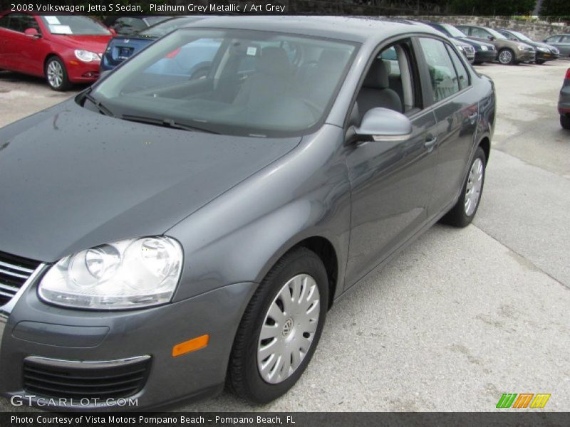 Platinum Grey Metallic / Art Grey 2008 Volkswagen Jetta S Sedan