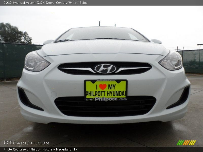 Century White / Beige 2012 Hyundai Accent GLS 4 Door