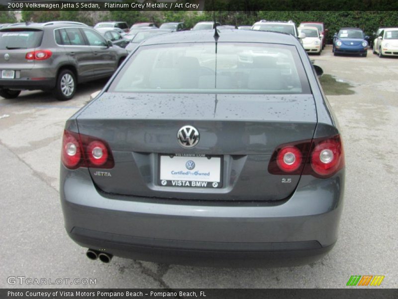 Platinum Grey Metallic / Art Grey 2008 Volkswagen Jetta S Sedan