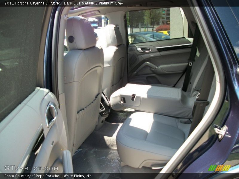 Dark Blue Metallic / Platinum Grey 2011 Porsche Cayenne S Hybrid