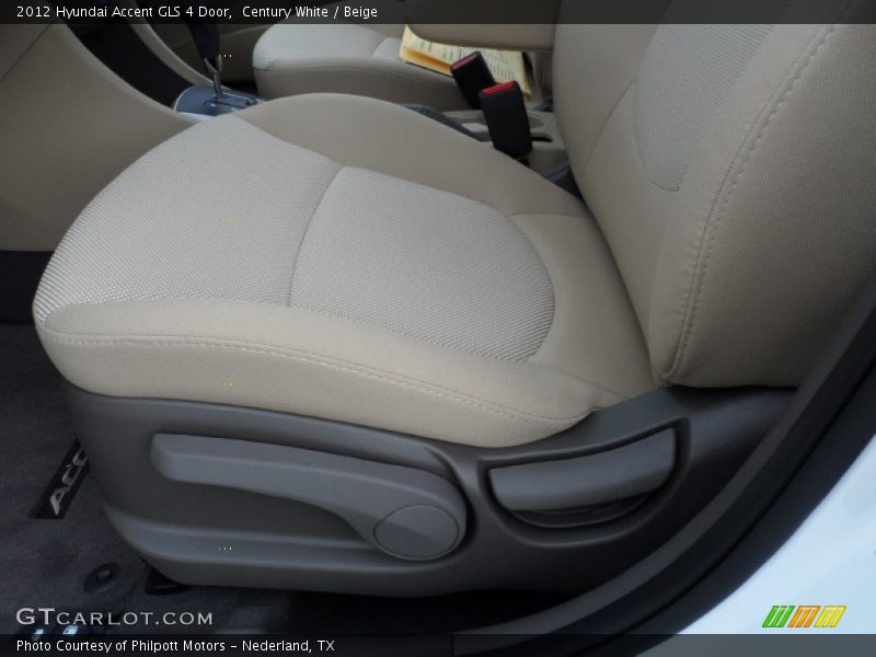 Century White / Beige 2012 Hyundai Accent GLS 4 Door