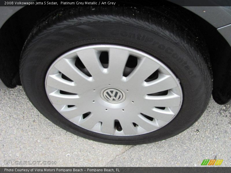 Platinum Grey Metallic / Art Grey 2008 Volkswagen Jetta S Sedan