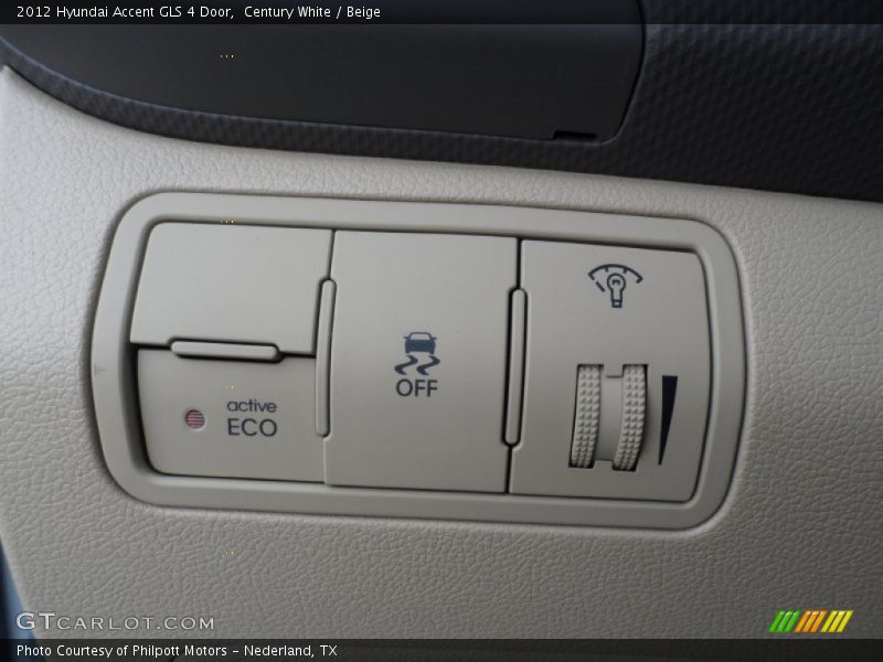 Century White / Beige 2012 Hyundai Accent GLS 4 Door