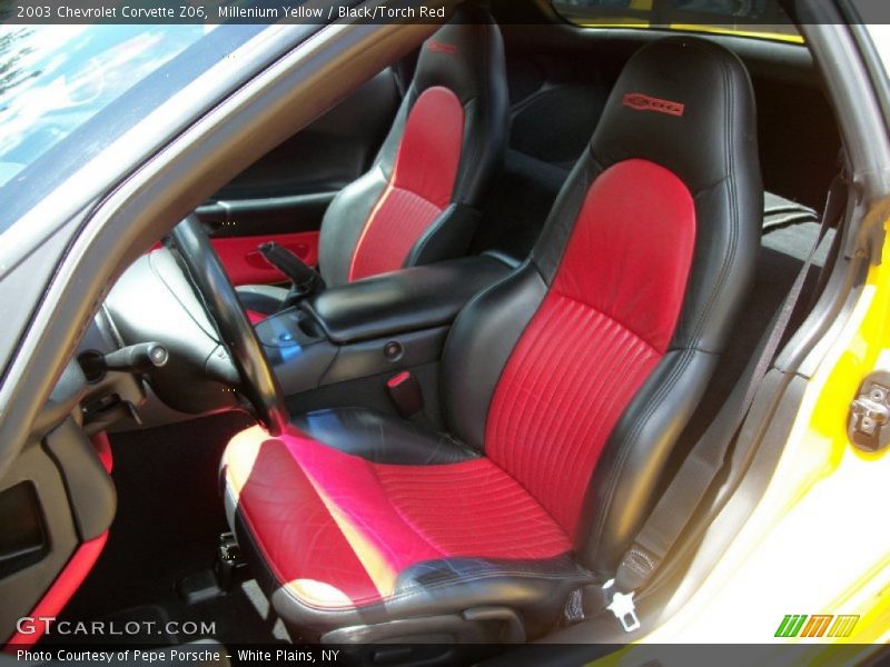  2003 Corvette Z06 Black/Torch Red Interior