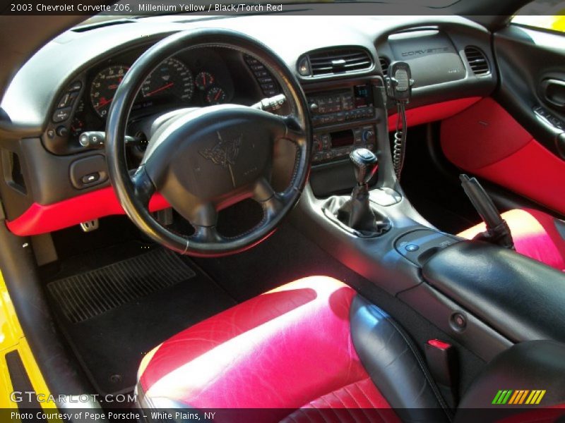 Black/Torch Red Interior - 2003 Corvette Z06 