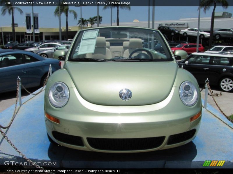 Gecko Green / Cream Beige 2008 Volkswagen New Beetle SE Convertible