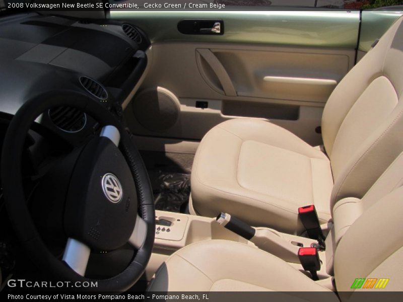 Gecko Green / Cream Beige 2008 Volkswagen New Beetle SE Convertible