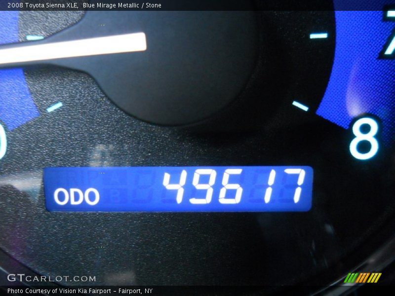 Blue Mirage Metallic / Stone 2008 Toyota Sienna XLE