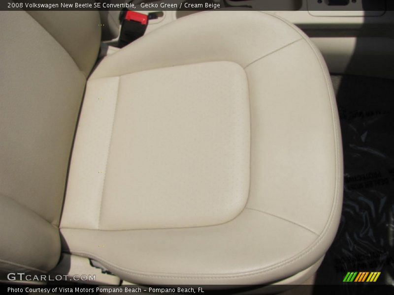 Gecko Green / Cream Beige 2008 Volkswagen New Beetle SE Convertible