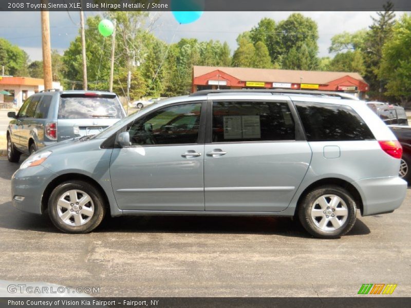 Blue Mirage Metallic / Stone 2008 Toyota Sienna XLE