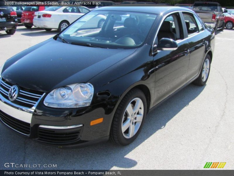 Black / Anthracite Black 2008 Volkswagen Jetta S Sedan