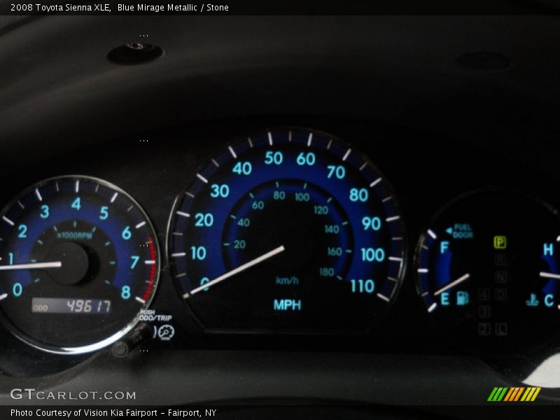 Blue Mirage Metallic / Stone 2008 Toyota Sienna XLE