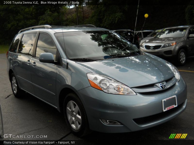 Blue Mirage Metallic / Stone 2008 Toyota Sienna XLE