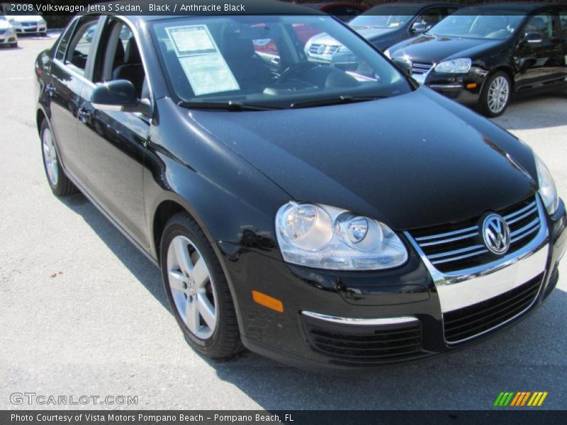 Black / Anthracite Black 2008 Volkswagen Jetta S Sedan
