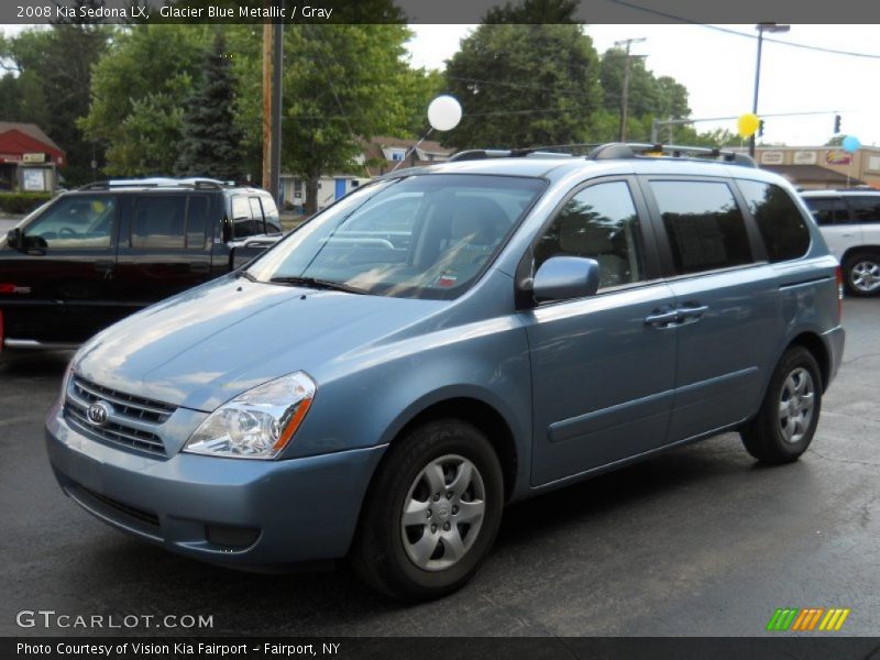Glacier Blue Metallic / Gray 2008 Kia Sedona LX