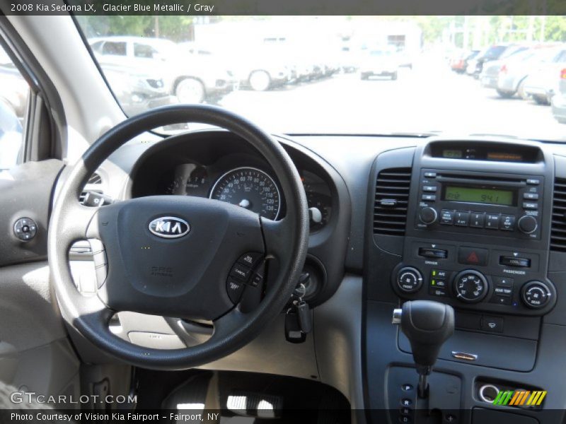 Glacier Blue Metallic / Gray 2008 Kia Sedona LX
