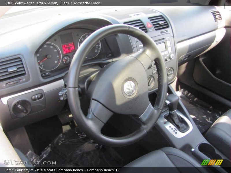 Black / Anthracite Black 2008 Volkswagen Jetta S Sedan