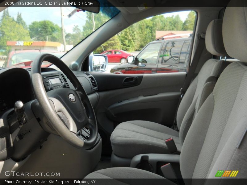 Glacier Blue Metallic / Gray 2008 Kia Sedona LX