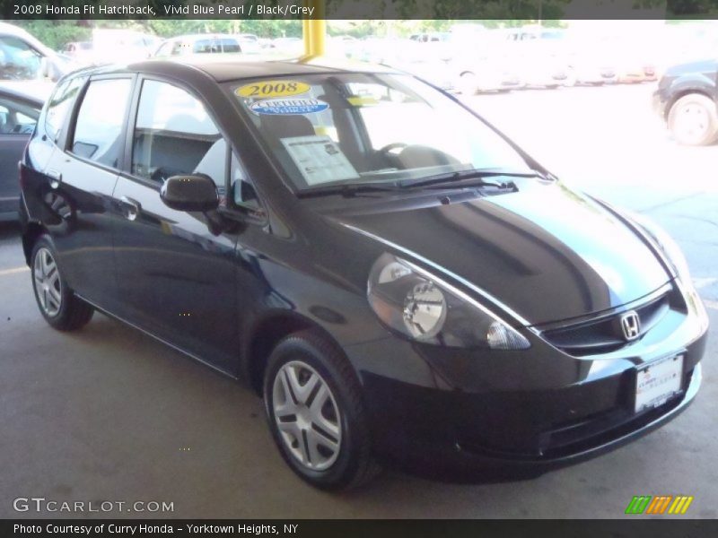 Vivid Blue Pearl / Black/Grey 2008 Honda Fit Hatchback
