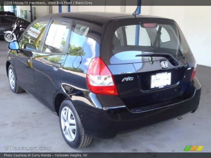 Vivid Blue Pearl / Black/Grey 2008 Honda Fit Hatchback