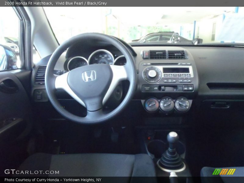 Vivid Blue Pearl / Black/Grey 2008 Honda Fit Hatchback