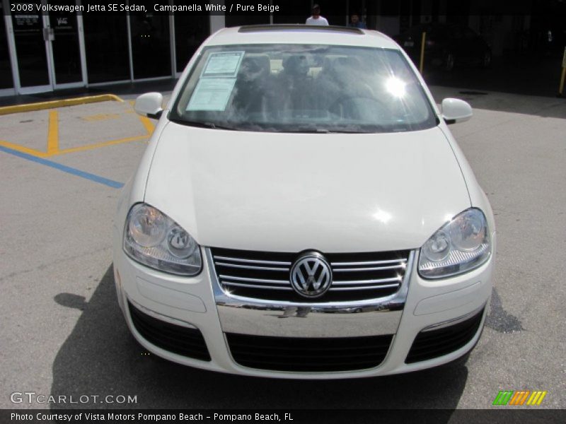 Campanella White / Pure Beige 2008 Volkswagen Jetta SE Sedan