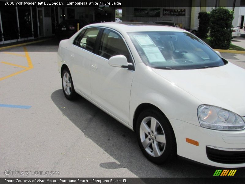 Campanella White / Pure Beige 2008 Volkswagen Jetta SE Sedan