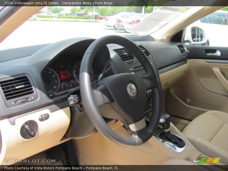 Campanella White / Pure Beige 2008 Volkswagen Jetta SE Sedan