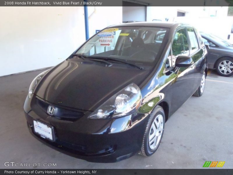 Vivid Blue Pearl / Black/Grey 2008 Honda Fit Hatchback