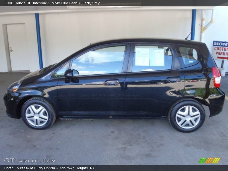 Vivid Blue Pearl / Black/Grey 2008 Honda Fit Hatchback