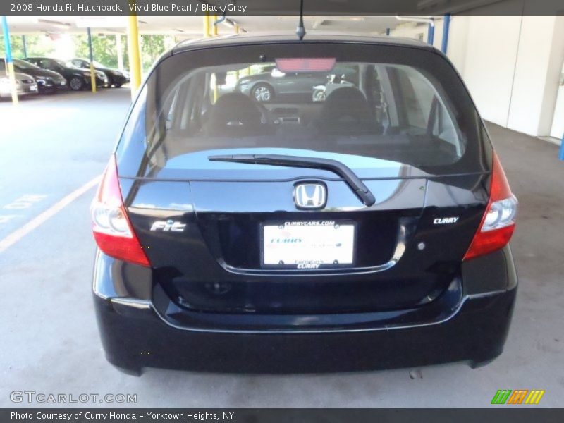 Vivid Blue Pearl / Black/Grey 2008 Honda Fit Hatchback