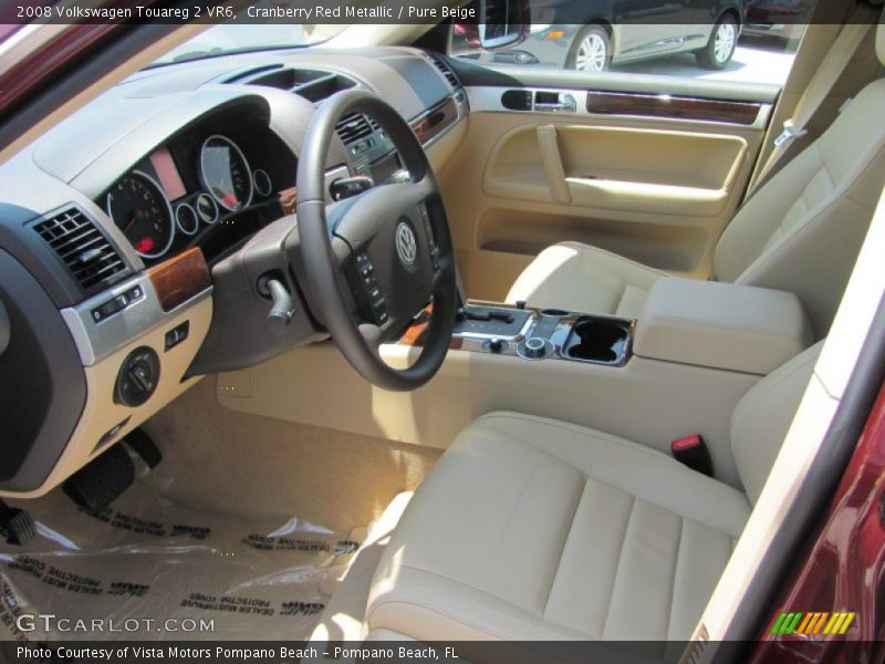Cranberry Red Metallic / Pure Beige 2008 Volkswagen Touareg 2 VR6