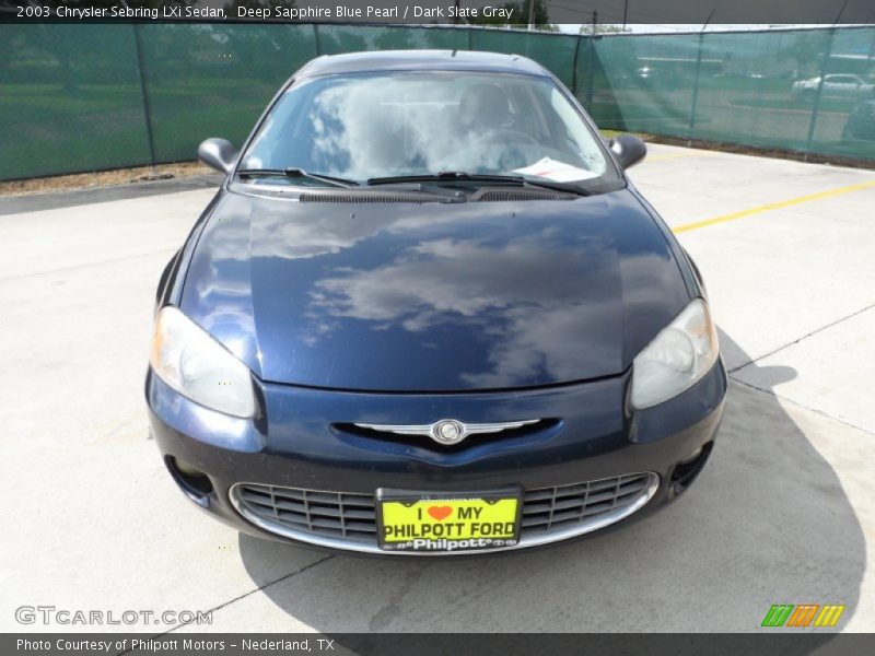 Deep Sapphire Blue Pearl / Dark Slate Gray 2003 Chrysler Sebring LXi Sedan