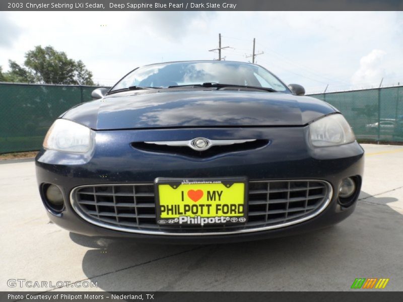 Deep Sapphire Blue Pearl / Dark Slate Gray 2003 Chrysler Sebring LXi Sedan