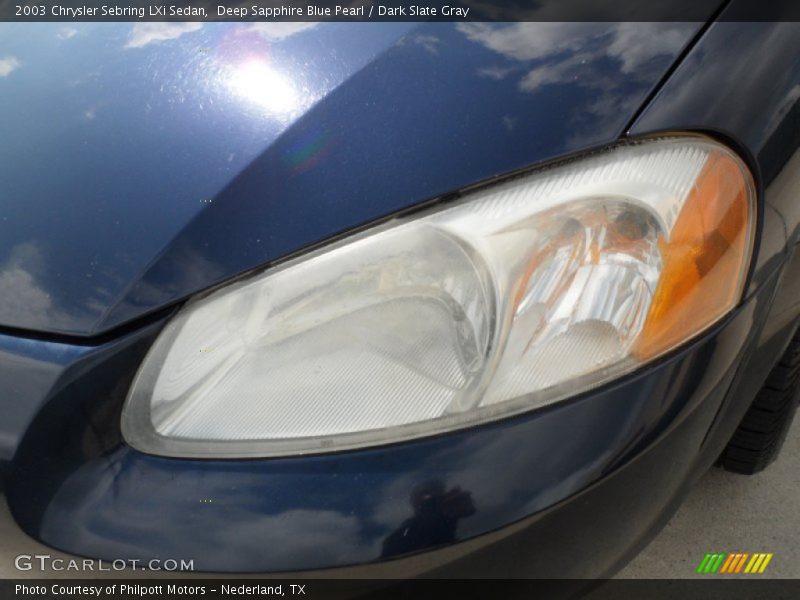Deep Sapphire Blue Pearl / Dark Slate Gray 2003 Chrysler Sebring LXi Sedan