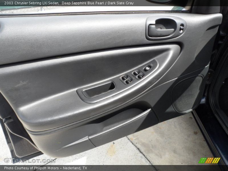 Deep Sapphire Blue Pearl / Dark Slate Gray 2003 Chrysler Sebring LXi Sedan