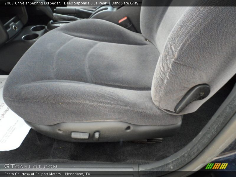 Deep Sapphire Blue Pearl / Dark Slate Gray 2003 Chrysler Sebring LXi Sedan