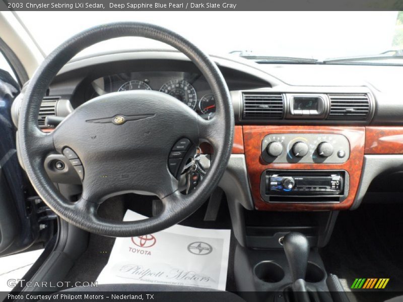 Deep Sapphire Blue Pearl / Dark Slate Gray 2003 Chrysler Sebring LXi Sedan