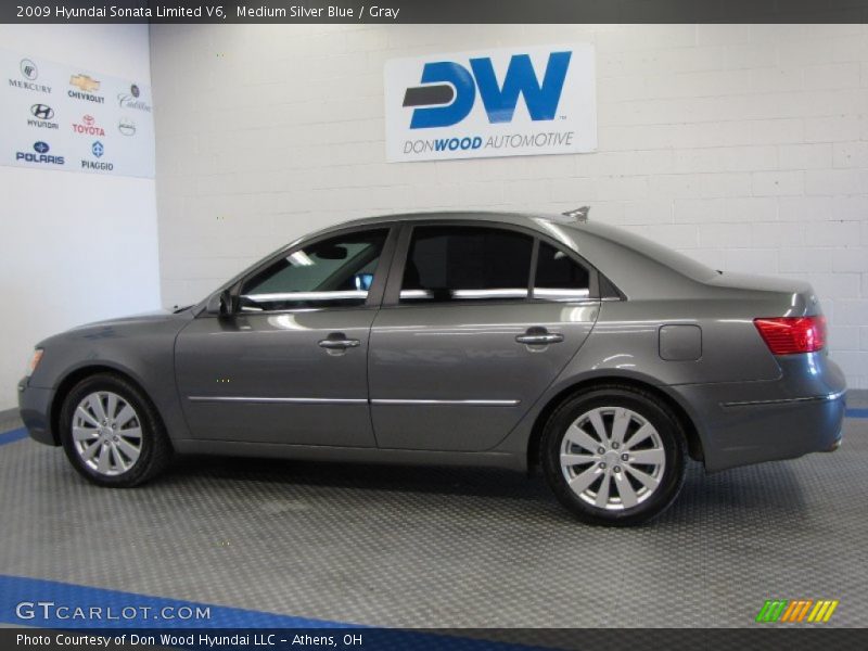 Medium Silver Blue / Gray 2009 Hyundai Sonata Limited V6