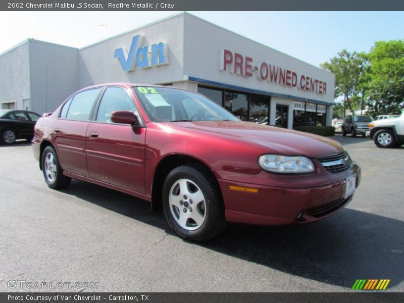 Redfire Metallic / Gray 2002 Chevrolet Malibu LS Sedan