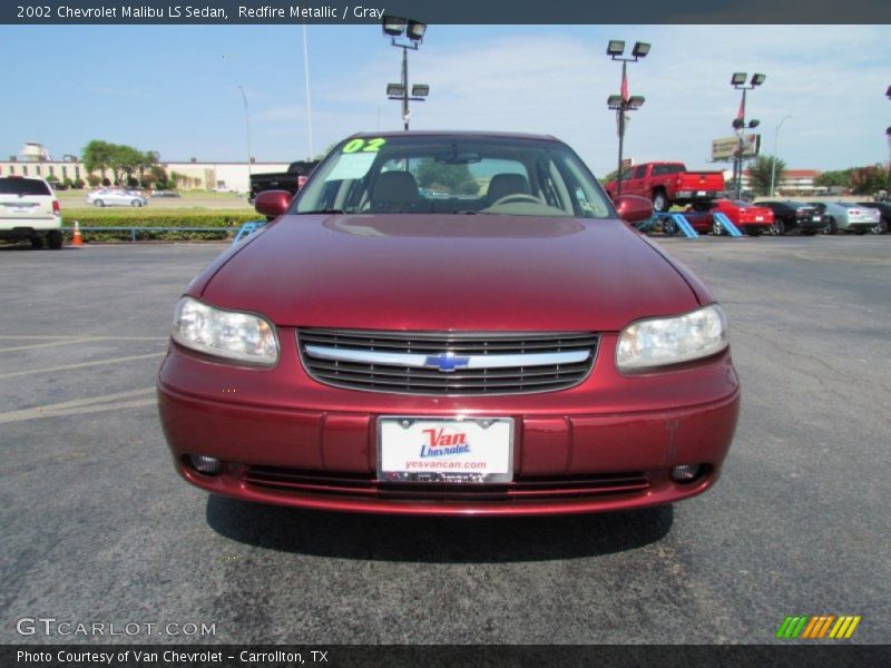 Redfire Metallic / Gray 2002 Chevrolet Malibu LS Sedan