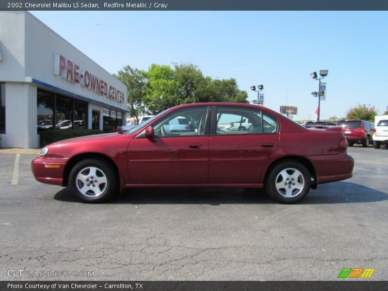 Redfire Metallic / Gray 2002 Chevrolet Malibu LS Sedan