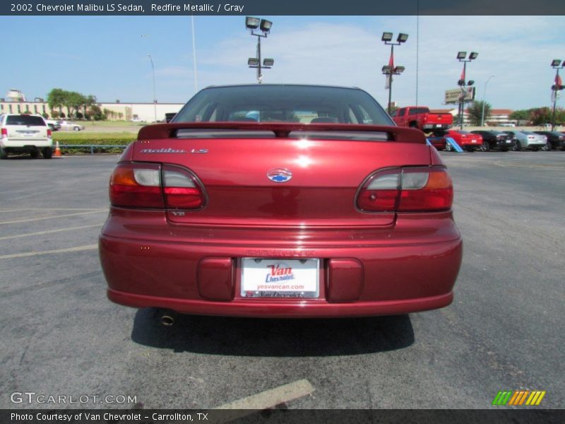 Redfire Metallic / Gray 2002 Chevrolet Malibu LS Sedan