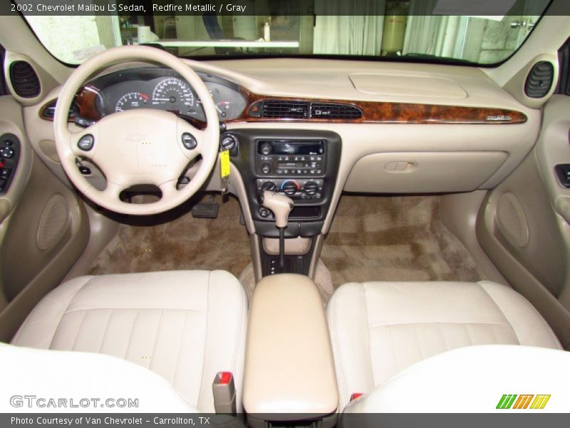 Redfire Metallic / Gray 2002 Chevrolet Malibu LS Sedan
