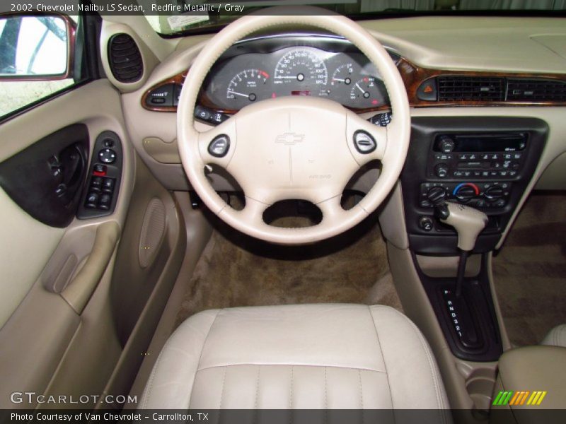 Redfire Metallic / Gray 2002 Chevrolet Malibu LS Sedan