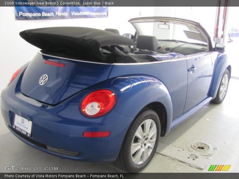 Laser Blue / Black 2008 Volkswagen New Beetle S Convertible
