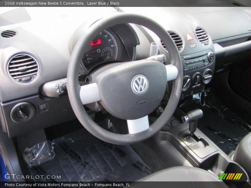 Laser Blue / Black 2008 Volkswagen New Beetle S Convertible